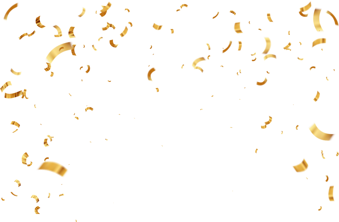 Falling Gold Confetti